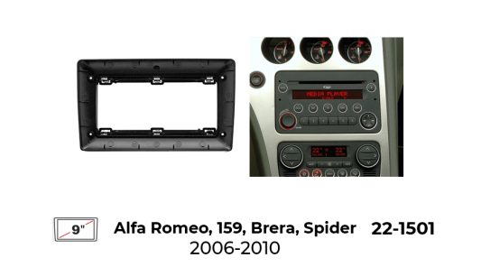 Alfa Romeo 159 Brera Spider 9 inç Multimedya Çerçevesi 22-1501