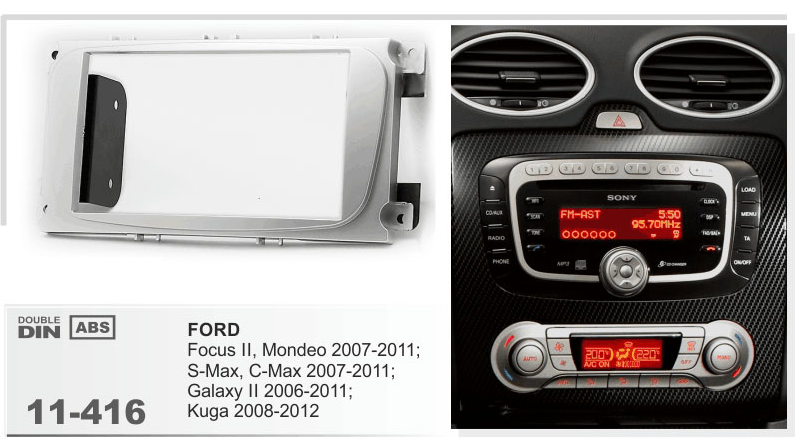 Ford Focus Mondeo Double Multimedya Çerçevesi 11-416